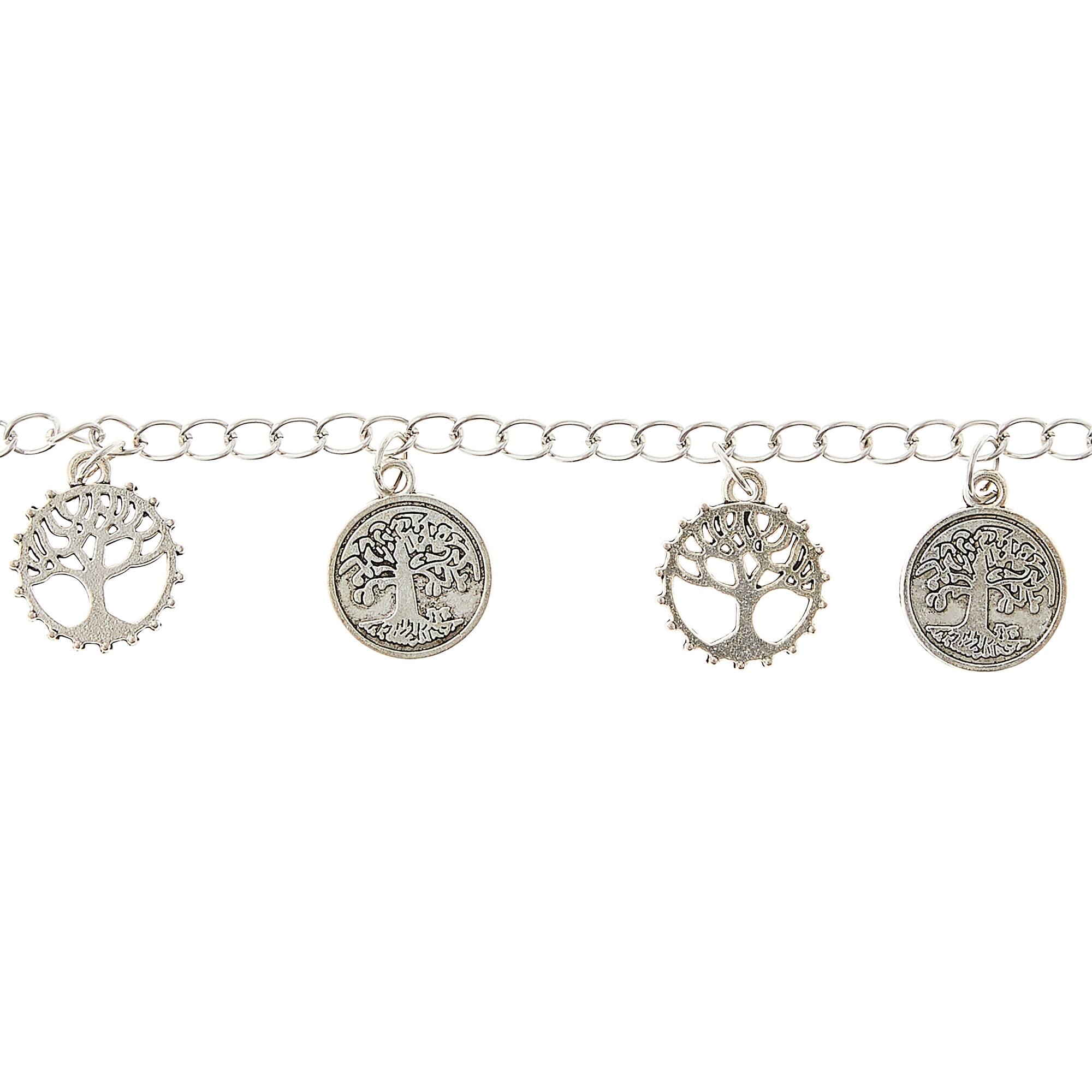 Silver Tree of Life Metal Beads, 15mm by Bead Landing™